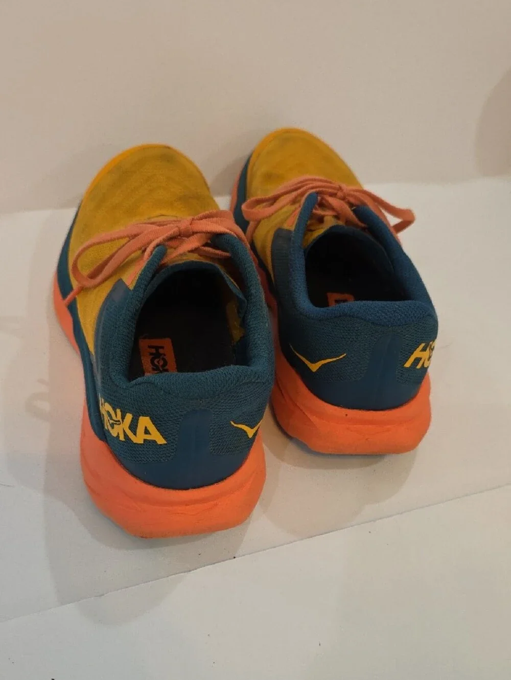 Hoka Zinal Women's Yellow, Teal & Coral Athletic Sneakers Size 9